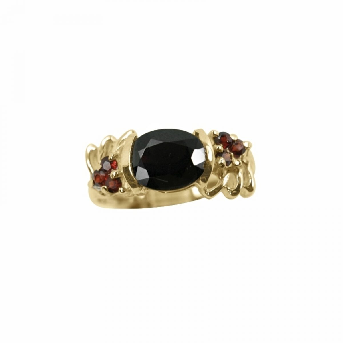 ⁦14K-18K Yellow Gold Garnet⁩ - الصورة ⁦2⁩