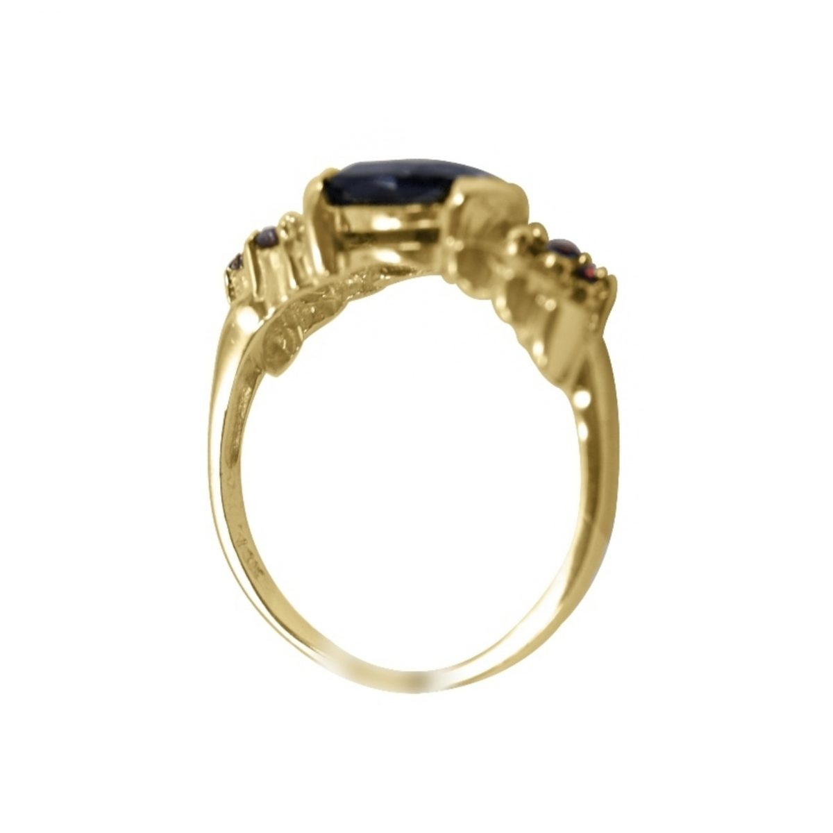⁦14K-18K Yellow Gold Garnet⁩ - الصورة ⁦4⁩