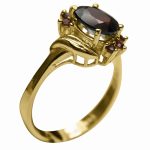 ⁦14K-18K Yellow Gold Garnet⁩ - الصورة ⁦4⁩