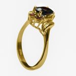⁦14K-18K Yellow Gold Garnet⁩ - الصورة ⁦3⁩