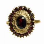 ⁦14K-18K Yellow Gold Garnet⁩ - الصورة ⁦4⁩