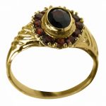 ⁦14K-18K Yellow Gold Garnet⁩ - الصورة ⁦4⁩