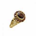 ⁦14K-18K Yellow Gold Garnet⁩ - الصورة ⁦3⁩