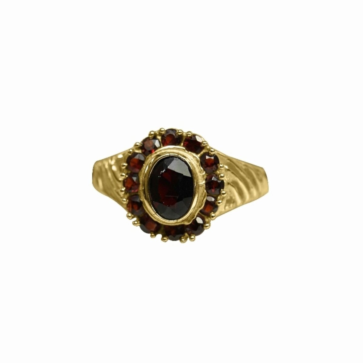 ⁦14K-18K Yellow Gold Garnet⁩ - الصورة ⁦2⁩