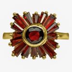 14K-18K Yellow Gold Garnet - Imagen 3