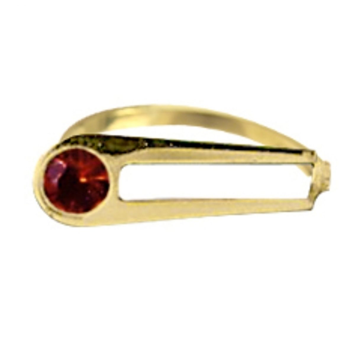 14K-18K Yellow Gold Garnet - Imagen 1