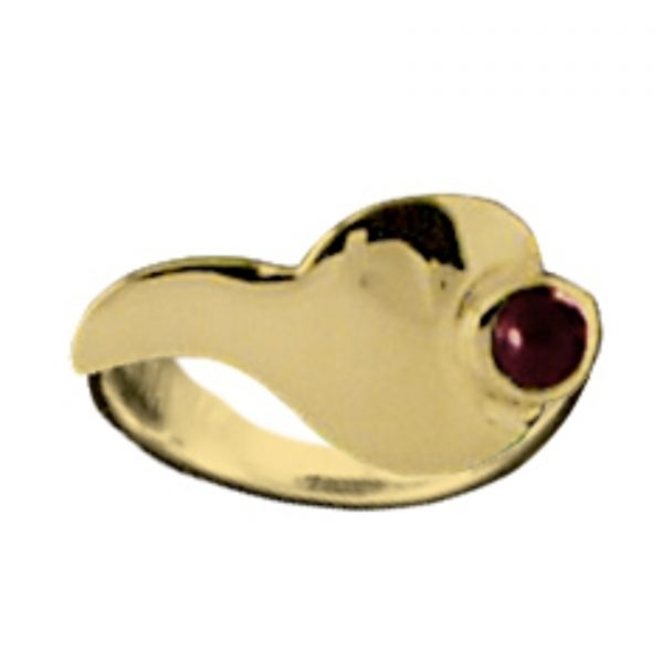 14K-18K Yellow Gold Garnet-Diamond