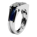 14k-18K White Gold & Lapis- Diamond - Image 4