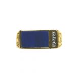 14k-18K Yellow Gold & Lapis-Diamond - Imagen 4