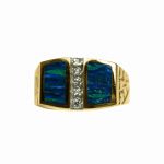 14k-18K Yellow Gold & Lapis-Diamond - Imagen 2