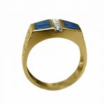 14k-18K Yellow Gold & Lapis-Diamond - Imagen 4