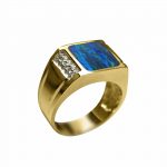 14k-18K Yellow Gold & Lapis-Diamond - Imagen 4