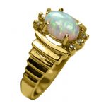 14k-18K Yellow Gold & Opal-Diamond - Görsel 2