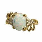 14k-18K Yellow Gold & Opal-Diamond - Imagen 2