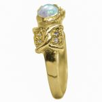 14k-18K Yellow Gold & Opal-Diamond - Imagen 4