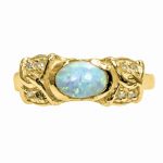 14k-18K Yellow Gold & Opal-Diamond - Imagen 5
