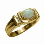 ⁦14k-18K Yellow Gold & Opal-Diamond⁩ - الصورة ⁦4⁩