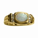 ⁦14k-18K Yellow Gold & Opal-Diamond⁩ - الصورة ⁦2⁩