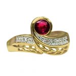 14k-18K Yellow Gold & Ruby-Diamond - immagine 2