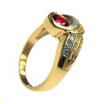 14k-18K Yellow Gold & Ruby-Diamond - immagine 3