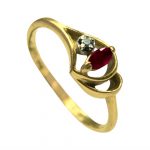 14k-18K Yellow Gold & Ruby-Diamond - Imagen 2