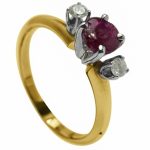 14k-18K Yellow Gold & Ruby-Diamond - immagine 3