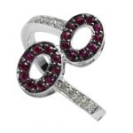 14k-18K White Gold & Ruby-Diamond