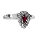 14k-18K White Gold & Ruby-Diamond