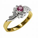 14k-18K White Gold & Ruby-Diamond