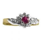 14k-18K White Gold & Ruby-Diamond - Image 3