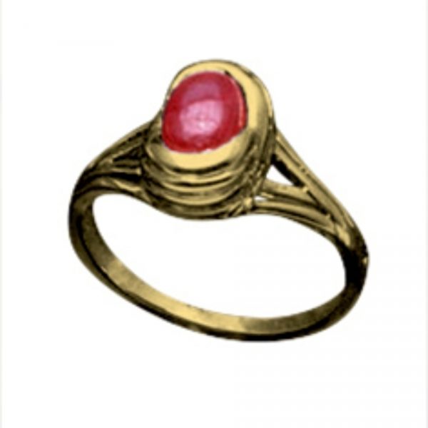 14k-18K Yellow Gold & Ruby Cabochon