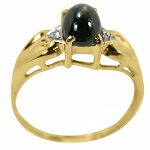 14K-18K Yellow Gold- Tiger Eye-Diamond – Bild 2