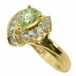 14K-18K Yellow Gold- Turmalin-Diamond - Imagen 2