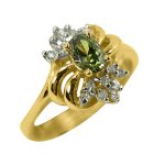 14K-18K Yellow Gold- Turmalin-Diamond – Image 3
