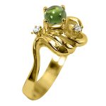 14K-18K Yellow Gold- Turmalin-Diamond - Imagen 2