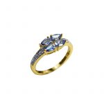 14K-18K Yellow Gold Tanzanite- Diamond - Image 3