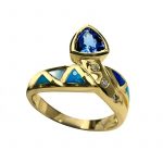 14K-18K Yellow Gold Tanzanite Mother Pearl- Diamond