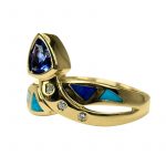 14K-18K Yellow Gold Tanzanite Mother Pearl- Diamond - Görsel 4