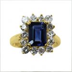 14K-18K Yellow Gold Tanzanite -Diamond - Image 3