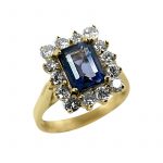 14K-18K Yellow Gold Tanzanite -Diamond