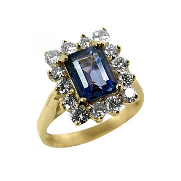 14K-18K Yellow Gold Tanzanite -Diamond