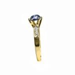 14K-18K Yellow Gold Tanzanite Cabeshon -Diamond – Image 2