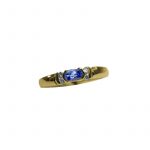 14K-18K Yellow Gold Tanzanite -Diamond - Imagen 4