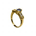 14K-18K Yellow Gold Tanzanite -Diamond