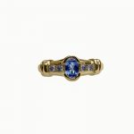 14K-18K Yellow Gold Tanzanite -Diamond - Imagen 3