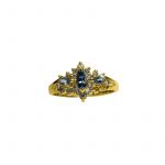 14K-18K Yellow Gold Tanzanite -Diamond - Imagen 3