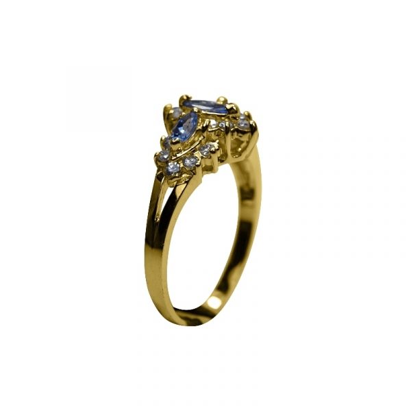 14K-18K Yellow Gold Tanzanite -Diamond
