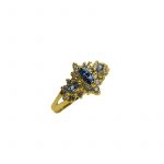 14K-18K Yellow Gold Tanzanite -Diamond - Imagen 2