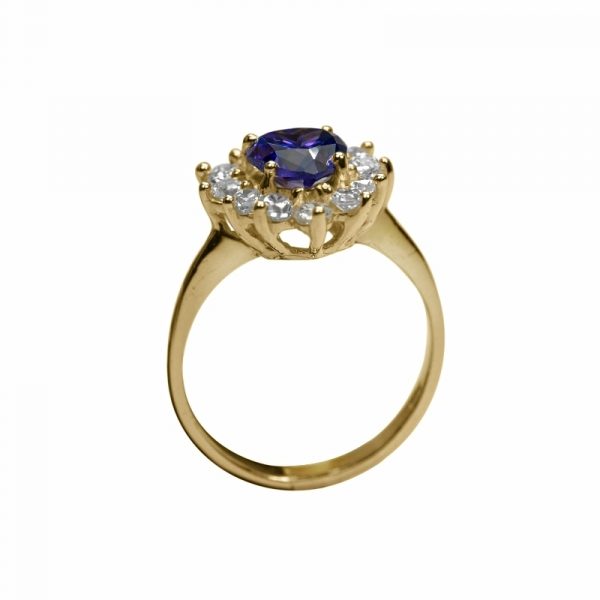 14K-18K Yellow Gold Tanzanite-Diamond