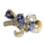 14K-18K Yellow Gold Tanzanite-Diamond - Image 3